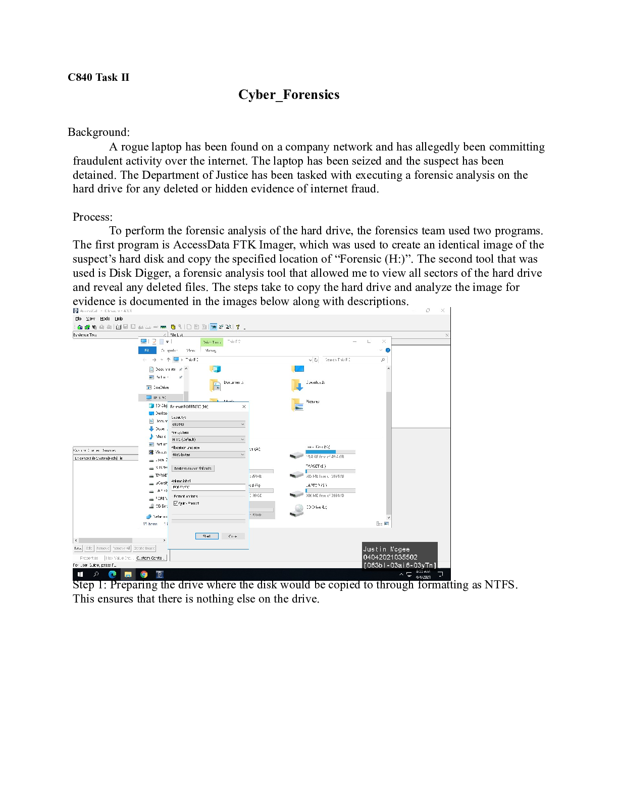 Preview image of C840_Cyber_Forensics_Task_2.docx  C840 Task II document